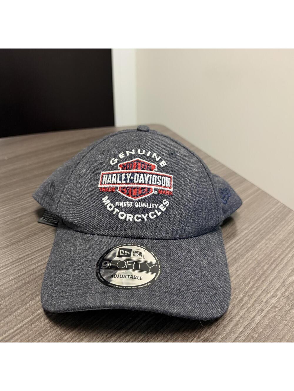 Harley-Davidson Gray Men’s Embroidered Baseball SnapBack Hat NWOT New Era 9forty